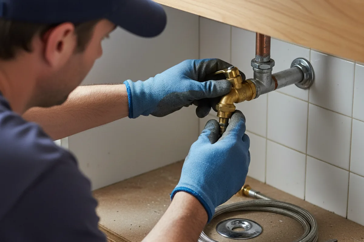 Shutoff valve and fitting work during Emergency Plumbing in Medford